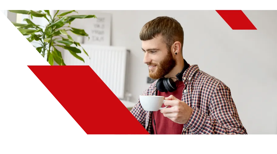 Professional using laptop