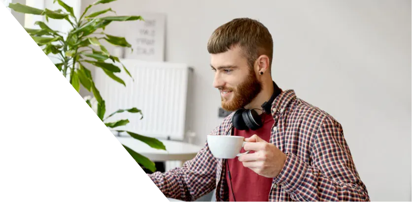 Professional using laptop